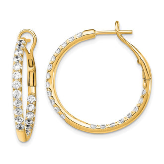 Shop 14K Gold 2-Carat Lab-Grown Diamond Hoop Earrings - Stylish Value Design