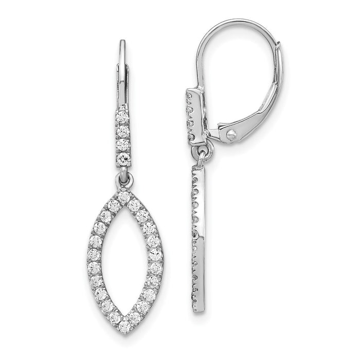 Buy Exclusive 14K White Gold 1/2 Carat Diamond Dangle Earrings - Stylish Value!-1