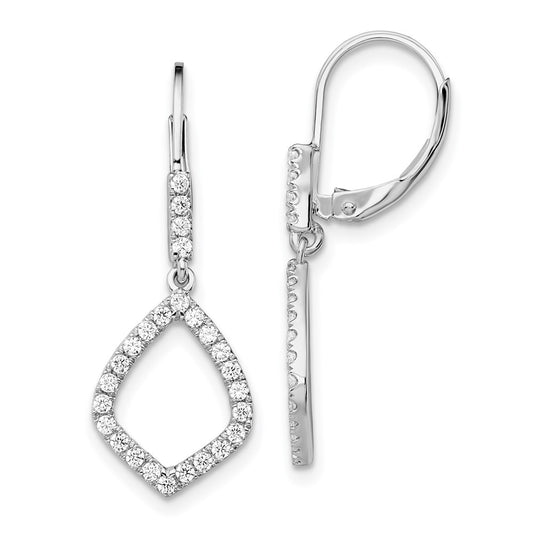 Buy Exclusive 14K White Gold Dangle Earrings with 1/2 Carat Lab-Grown Diamond - Stylish & Affordable!