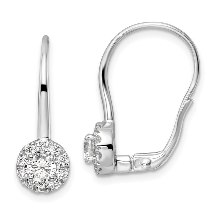 Shop Stylish 14K White Gold Drop Earrings with 1 Carat Lab-Grown Diamonds-1