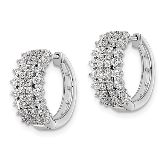 Buy Exclusive 14K White Gold 1 Carat Lab-Grown Diamond Hoop Earrings - Stylish & Affordable!