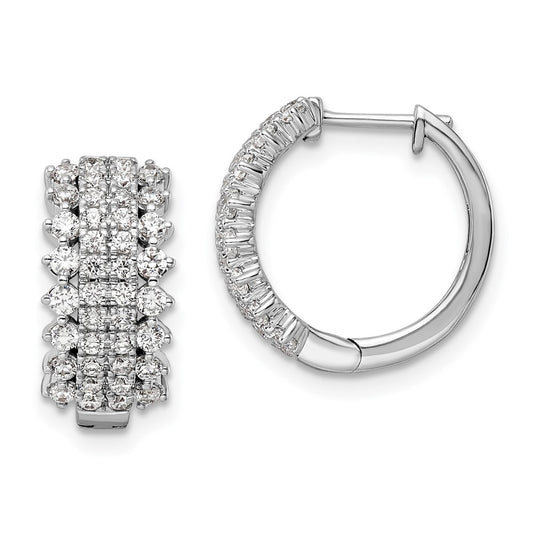 Buy Exclusive 14K White Gold 1 Carat Lab-Grown Diamond Hoop Earrings - Stylish & Affordable!