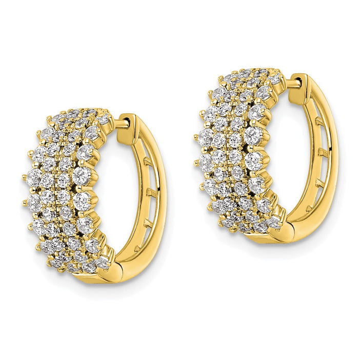 Buy Exclusive 14K Gold 1 Carat Lab-Grown Diamond Hoop Earrings - Stylish & Affordable-2