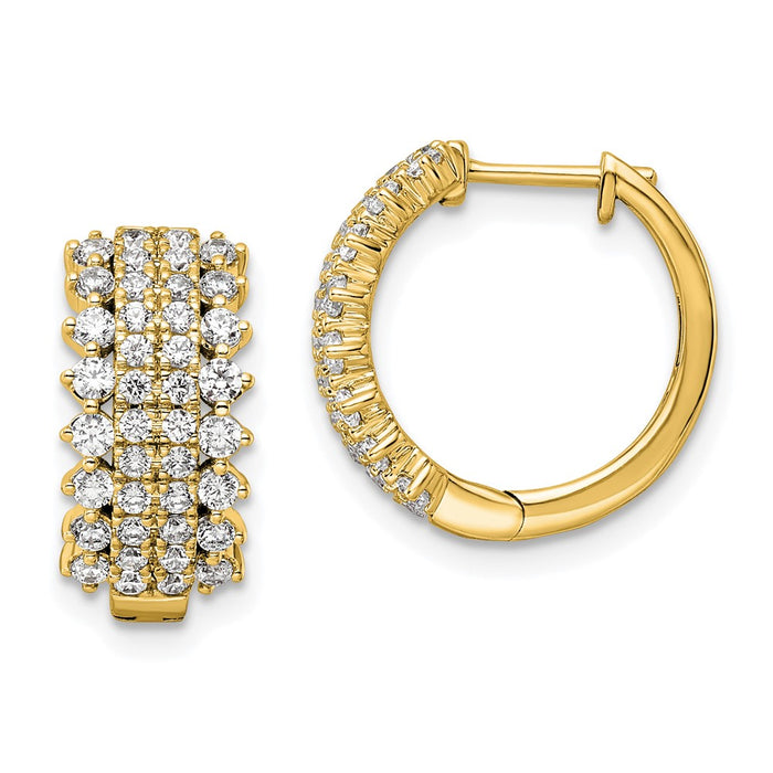 Buy Exclusive 14K Gold 1 Carat Lab-Grown Diamond Hoop Earrings - Stylish & Affordable-1