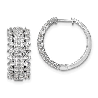 High-Quality 14K White Gold 2-Carat Lab-Grown Diamond Hoop Earrings - Stylish Value