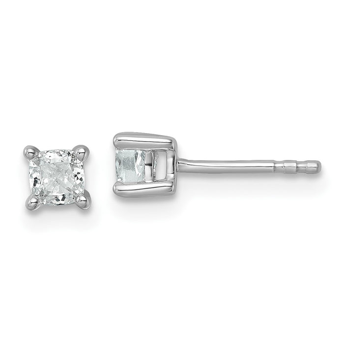 Shop Stylish 14K White Gold 1/2 ct Lab-Grown Diamond Cushion Cut Earrings-1