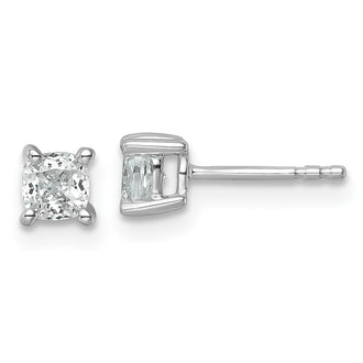 Shop Stylish 14K White Gold 3/4 ct Lab-Grown Diamond Cushion Cut Stud Earrings