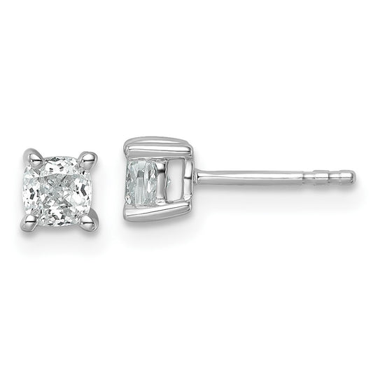 Buy Stylish 14K White Gold Cushion Cut Stud Earrings - 3/4 ct Lab-Grown Diamonds