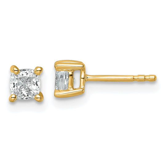 Buy Exclusive 14K Gold 3/4 ct Lab Grown Diamond Cushion Cut Stud Earrings