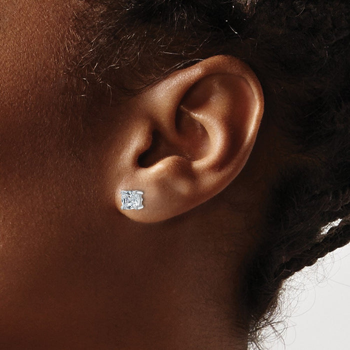 Shop 14K White Gold 1.5 ct Lab-Grown Diamond Stud Earrings, Stylish & Luxury-3