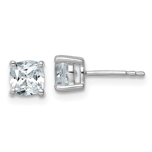 Exclusive 1.5 ct Cushion Cut Lab Grown Diamond Studs in 14K White Gold - Stylish Value
