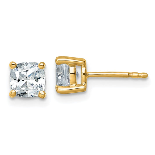 Exclusive 14K Yellow Gold 1.5 ctw Lab-Grown Diamond Cushion Cut Earrings
