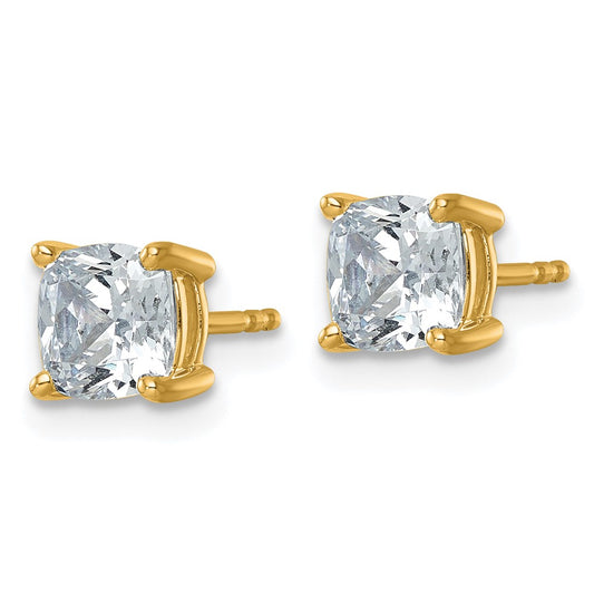 Buy Stylish 14K Gold 2 Carat Lab-Grown Diamond Cushion Cut Earrings