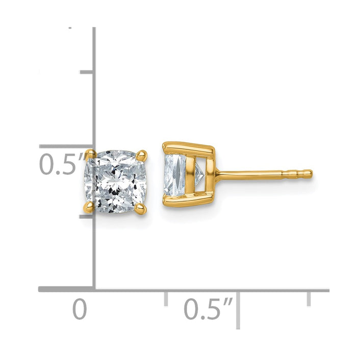Exclusive 14K Yellow Gold Heavyweight 2 Carat Lab-Grown Diamond Studs-4