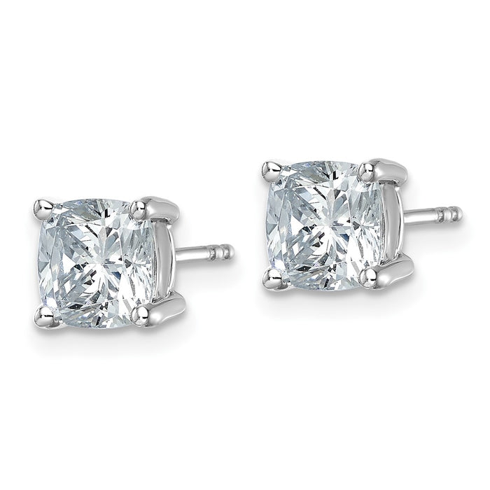 Buy 14K White Gold 3.0 ctw Cushion Cut Lab-Grown Diamond Earrings | Stylish Value-2