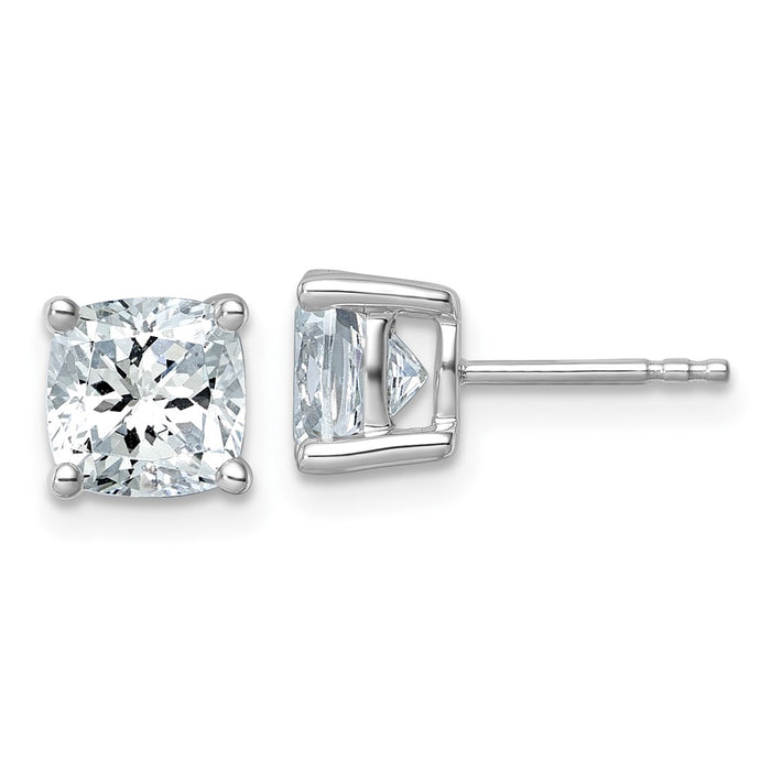 Buy 14K White Gold 3.0 ctw Cushion Cut Lab-Grown Diamond Earrings | Stylish Value-1