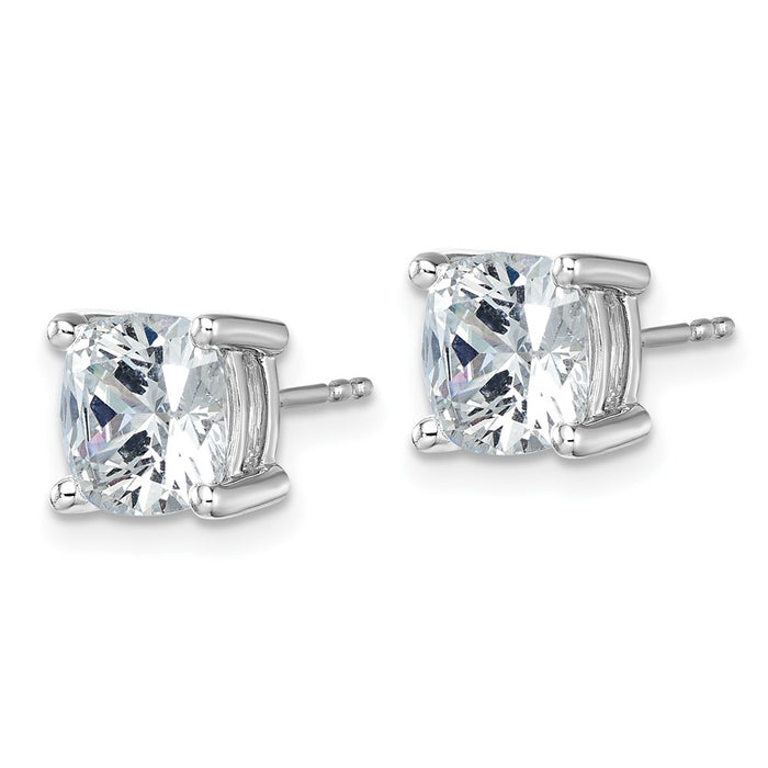 Shop Exclusive 14K White Gold 5 Carat Lab Grown Diamond Stud Earrings - Luxury Design-2