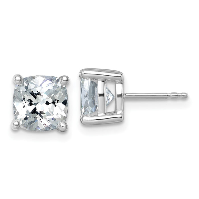 Shop Exclusive 5 ct Lab-Grown Diamond Cushion Cut Stud Earrings in 14K White Gold-1