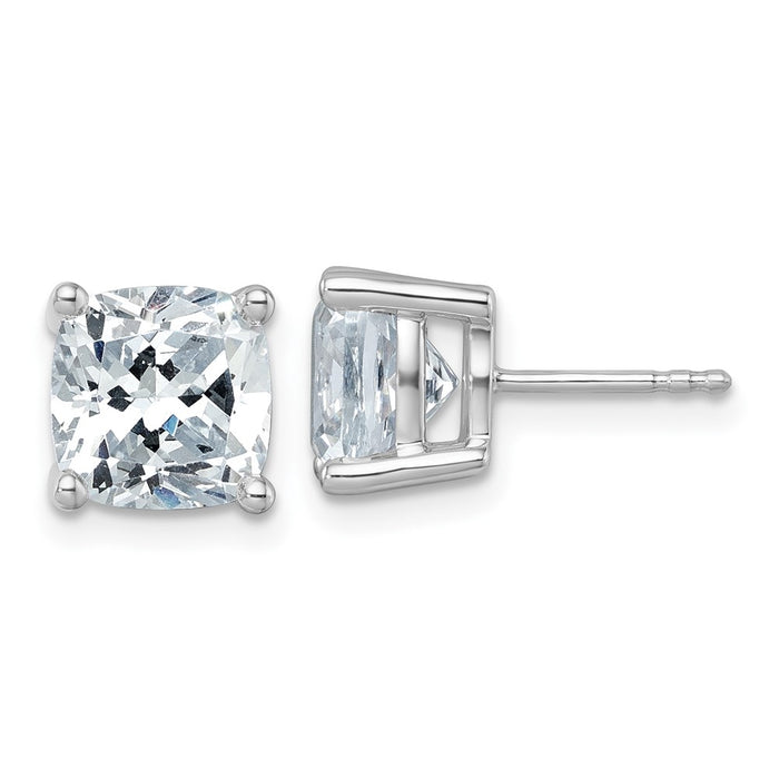 Buy 6 ct Lab-Grown Diamond Cushion Cut Stud Earrings in 14K White Gold - Stylish!-1