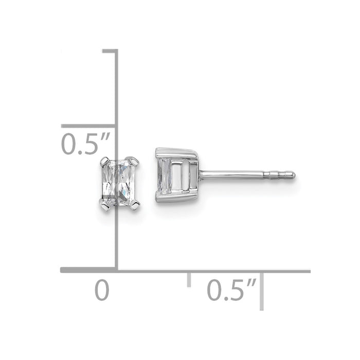 Shop Exclusive 14K White Gold 1/2 ct Lab Grown Diamond Stud Earrings-4