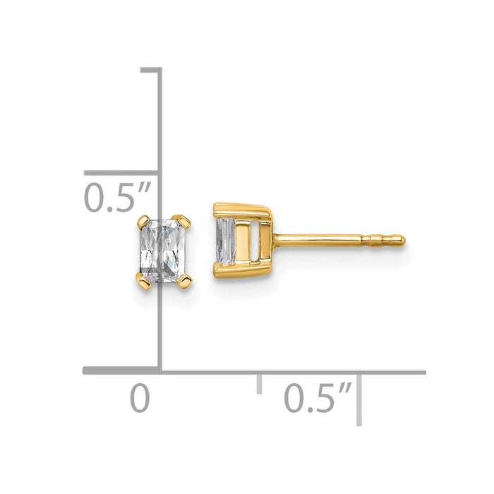 Shop Exclusive 14K Gold 1/2 ct Lab-Grown Diamond Stud Earrings - Stylish Value!-4
