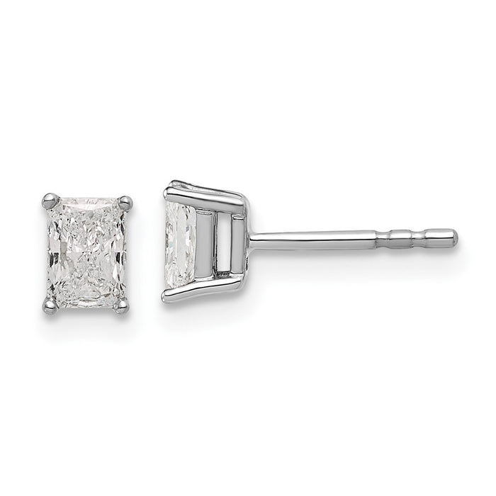 Buy Exclusive 14K White Gold 2/3 ct Lab-Grown Diamond Stud Earrings - Affordable Luxury-1