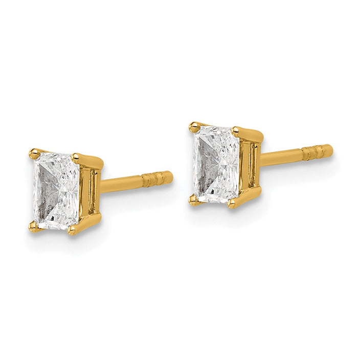 Shop Exclusive 14K Gold Lab-Grown Diamond Stud Earrings - 2/3 ctw, Stylish Design-2