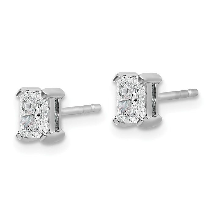 Shop Exclusive 14K White Gold 3/4 ct Lab Grown Diamond Stud Earrings - Stylish Design-2