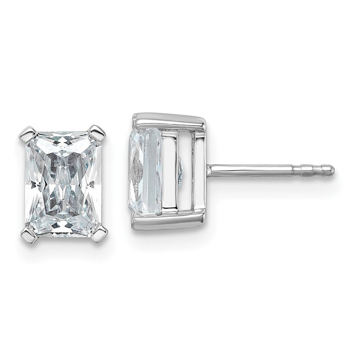 Shop Exclusive 14K White Gold 3 Carat Lab-Grown Diamond Stud Earrings-1