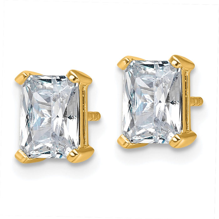 Shop Designer 14K Gold 3 Carat Lab-Grown Diamond Stud Earrings - Luxury Value!-2