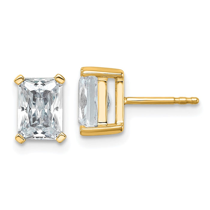 Shop Designer 14K Gold 3 Carat Lab-Grown Diamond Stud Earrings - Luxury Value!-1