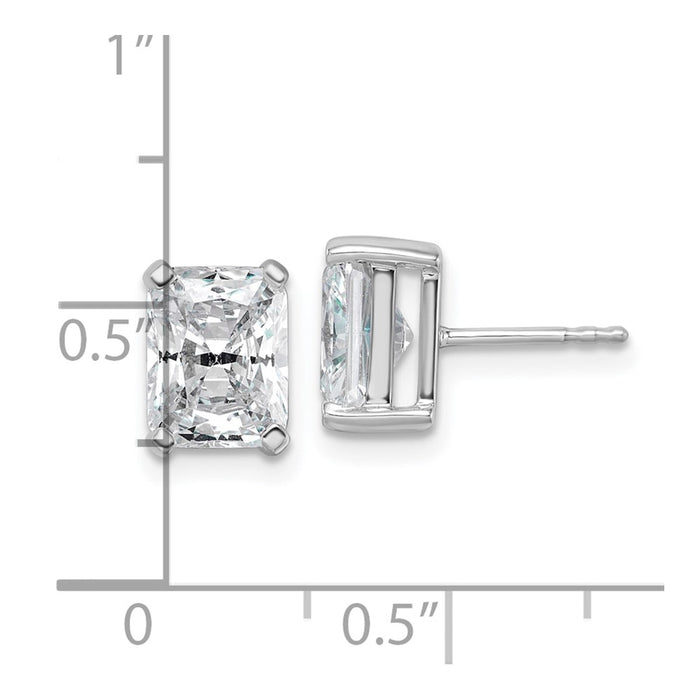 Shop Designer 14K White Gold 4 ct Lab Grown Diamond Stud Earrings - Affordable Luxury-4