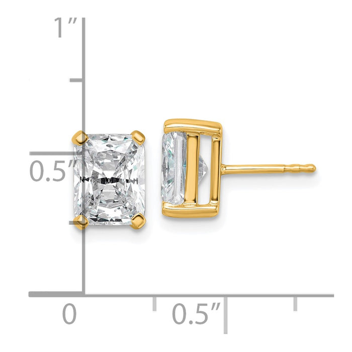 Buy 14K Yellow Gold 4 Carat Lab-Grown Diamond Stud Earrings | Luxury Style-4