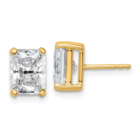 Shop Exclusive 14K Yellow Gold Heavyweight Stud Earrings, 4 Carat Lab-Grown Diamonds