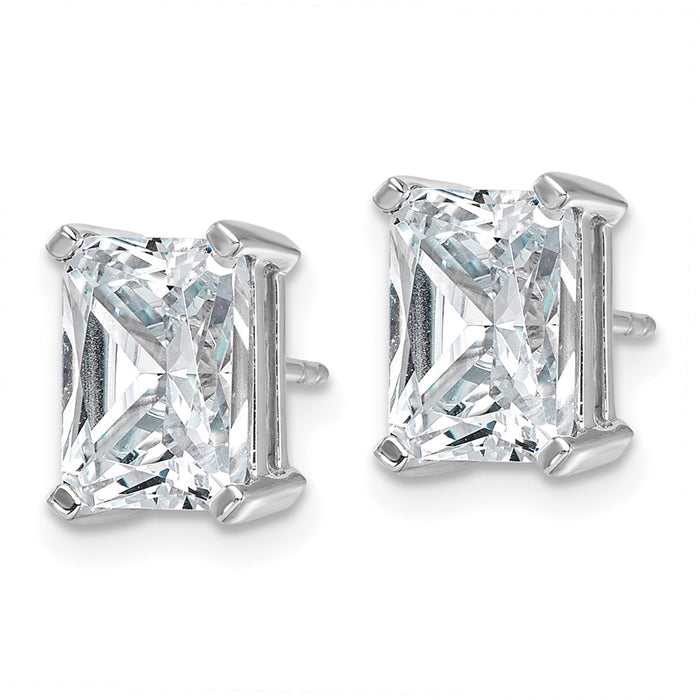 Shop 14K White Gold 5 Carat Lab-Grown Diamond Stud Earrings - Stylish Luxury!-2