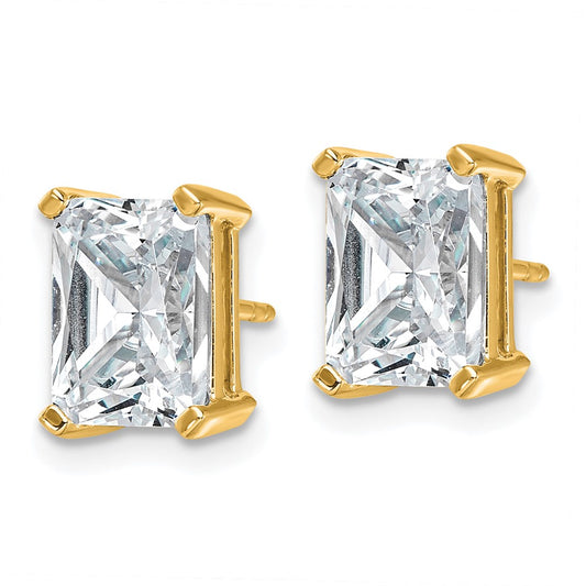Exclusive 14K Yellow Gold 5 Carat Lab-Grown Diamond Stud Earrings - Luxury Style