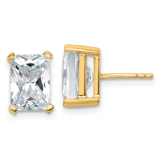 Exclusive 14K Yellow Gold 5 Carat Lab-Grown Diamond Stud Earrings - Luxury Value
