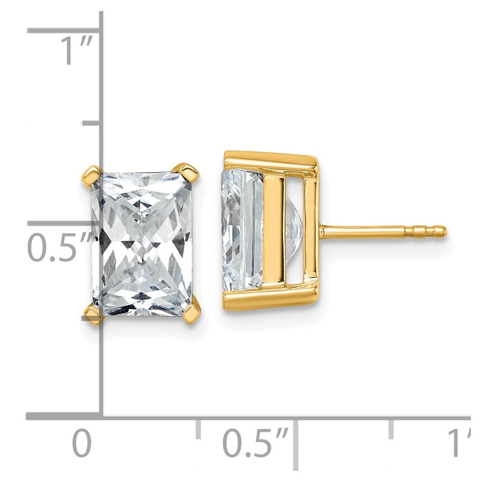 Shop Exclusive 6 Carat 14K Gold Lab Grown Diamond Stud Earrings - Stylish Value!-4