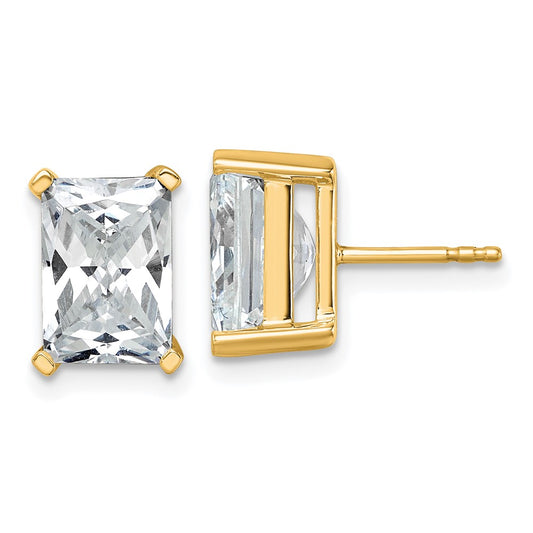 Buy Exclusive 14K Yellow Gold 6 Carat Lab-Grown Diamond Stud Earrings - Stylish & Heavyweight