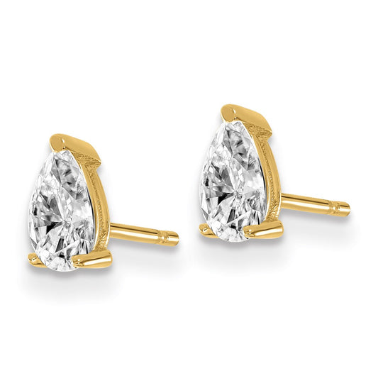 Shop Exclusive 14K Yellow Gold Heavyweight Pear-Shaped 2/3 ctw Lab-Grown Diamond Earrings