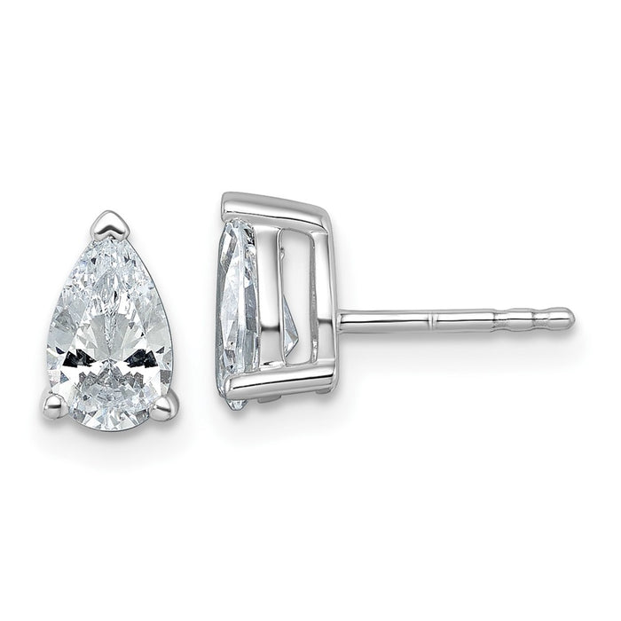 Shop Exclusive 14K White Gold 1.5 ct Lab-Grown Diamond Pear Stud Earrings-1