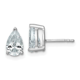 Buy Exclusive 14K White Gold 2 Carat Lab-Grown Diamond Pear Stud Earrings