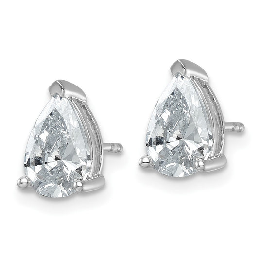 Buy Exclusive 14K White Gold 3 Carat Pear Shape Lab-Grown Diamond Earrings - Luxury Value!