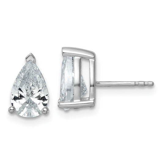 High-Quality 14K White Gold Pear-Shaped Earrings | 3 Carat Lab-Grown Diamonds, Stylish Value!