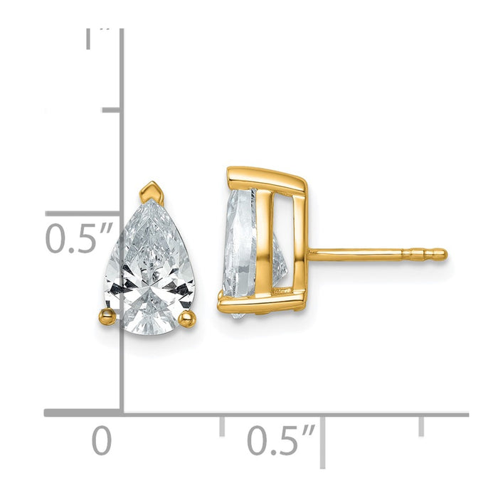 Exclusive 14K Yellow Gold 3 Carat Lab-Grown Diamond Earrings - Stylish Value-4
