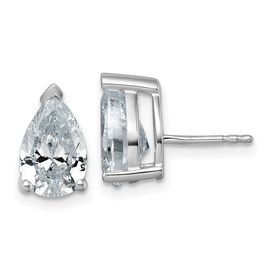 Shop Exclusive 14K White Gold 4 ct Lab-Grown Diamond Pear Shape Earrings | Luxury Value