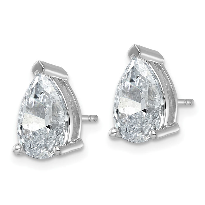 Shop Exclusive 14K White Gold 5 ct Pear-Shaped Lab-Grown Diamond Earrings-2