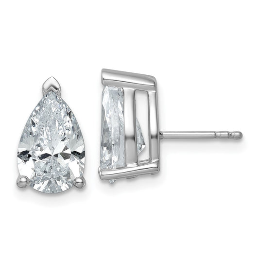 Buy Exclusive 14K White Gold 5 ct Lab-Grown Diamond Pear Earrings - Luxury Design