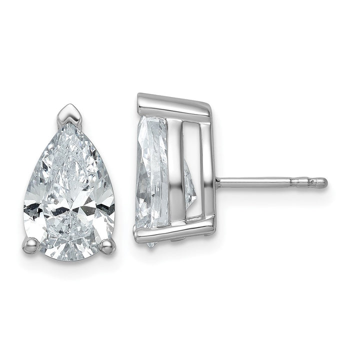 Shop Exclusive 14K White Gold 5 ct Pear-Shaped Lab-Grown Diamond Earrings-1