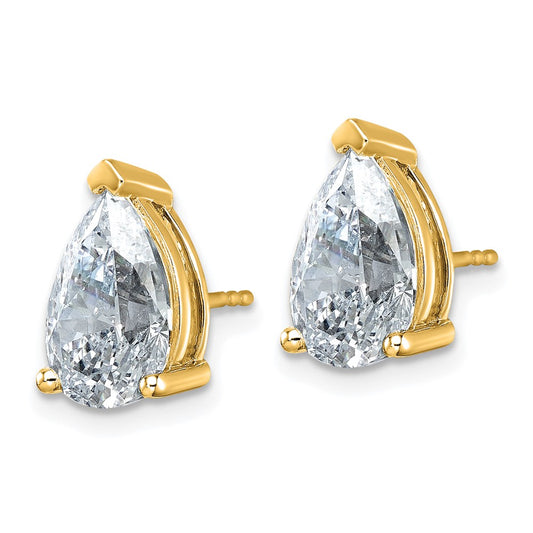Buy Stylish 14K Yellow Gold 6 ct Lab-Grown Diamond Pear-Shaped Earrings